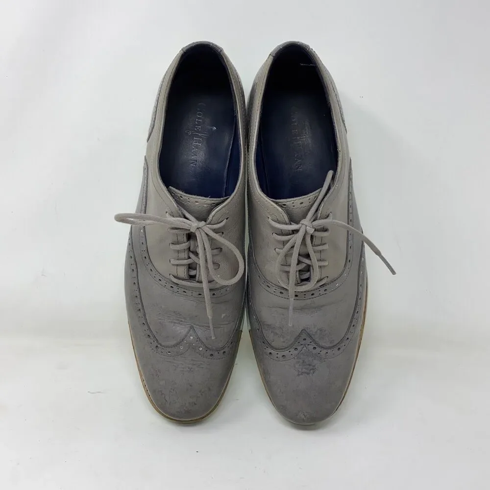 Cole Haan Great Jones Wing Tip Men US 13M Gray Oxford Shoes C11525